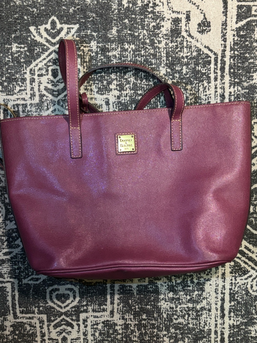 Dooney & Bourke Plum Leather Tote